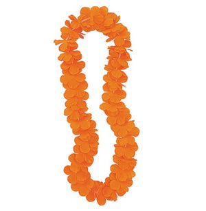 Orange Hawaiian Flower Lei (42")