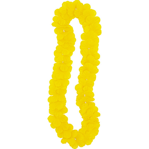 Yellow Hawaiian Flower Lei (42")