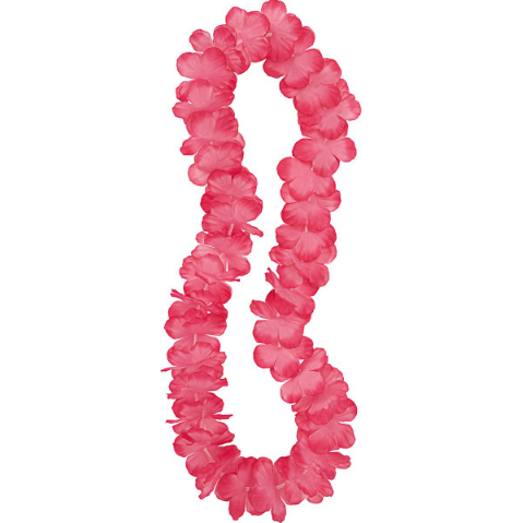 Hot Pink Hawaiian Flower Lei (42")