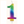 Load image into Gallery viewer, Metallic Rainbow Number 1 Birthday Candle
