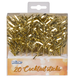 Set 20 Cocktail sticks gold