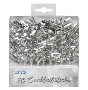 Set 20 Cocktail sticks silver
