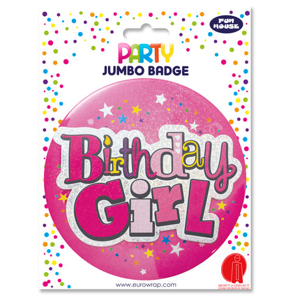 BIRTHDAY GIRL BADGE WITH TIP ON