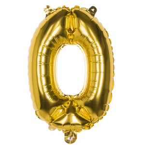 Foil balloon '0' gold (66 cm)