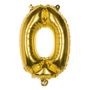 Foil balloon '0' gold (36 cm)
