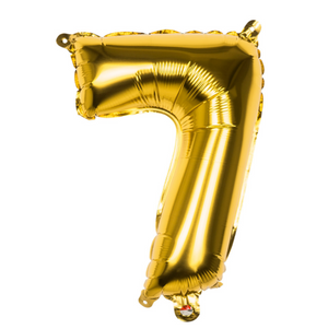 Foil balloon '7' gold (36 cm)