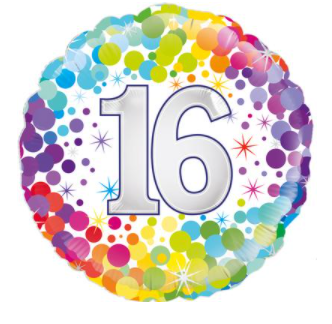 16th Colourful Confetti Birthday