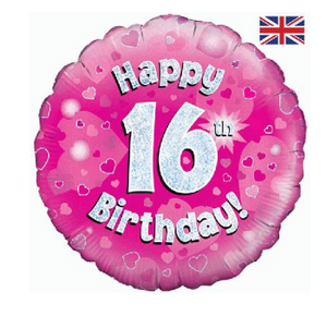 Happy 16th Birthday Pink Holographic