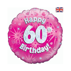 Happy 60th Birthday Pink Holographic