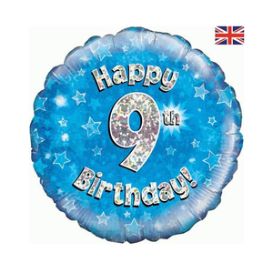 Happy 9th Birthday Blue Holographic