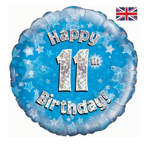 Happy 11th Birthday Blue Holographic