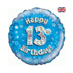 Happy 13th Birthday Blue Holographic