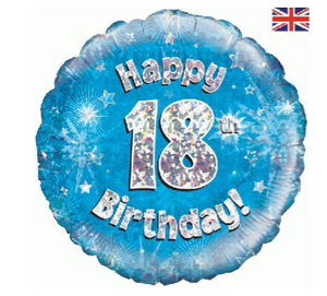 Happy 18th Birthday Blue Holographic