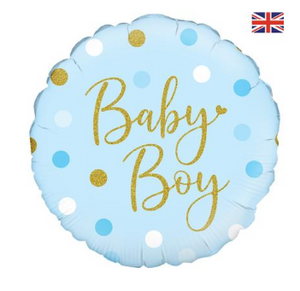 Sparkling Baby Boy Dots Holographic (18inch)