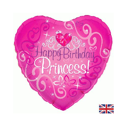Happy Birthday Princess Holographic Foil Balloon (18inch )