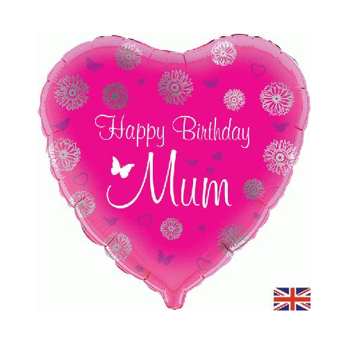 Happy Birthday Mum Foil Balloon (18 inch)