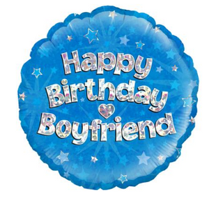 Happy Birthday Boyfriend Holographic Foil Balloon