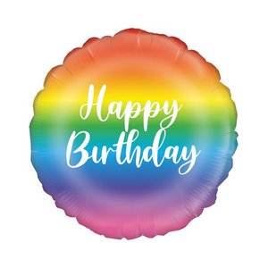 Rainbow Script Birthday Balloon (18inch)