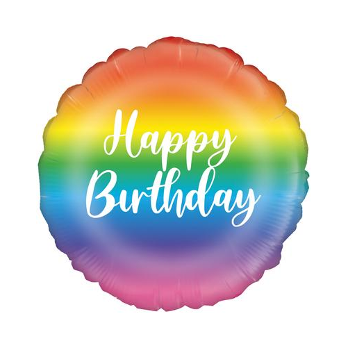 Rainbow Script Birthday Balloon (18inch)