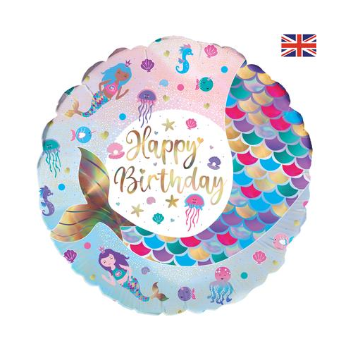 Shimmering Mermaid Birthday Iridescent Balloon (18inch)