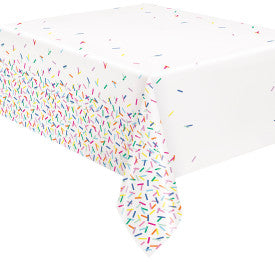 Pink Sprinkles Rectangular Plastic Table Cover (54" x 84")