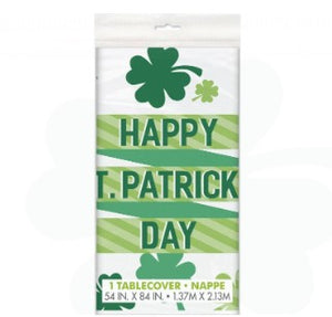 Lucky Clover Rectangular Plastic Table Cover (54" x 84")