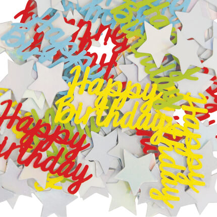 Happy birthday paper confetti
