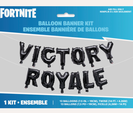Fortnite Victory Royale Foil Letter Balloon Banner (8"")