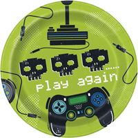 Gamer Birthday Round 7" Dessert Plates - ( 8 Pack)