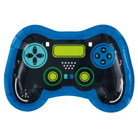Gamer Birthday Controller Shaped 9.25" Plates - (8 Pack)