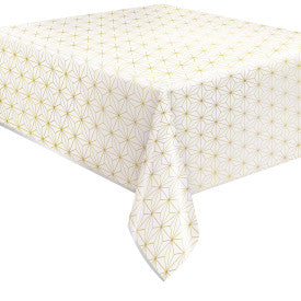 Modern Gold & Purple Rectangular Foil Table Cover (54" x 84")