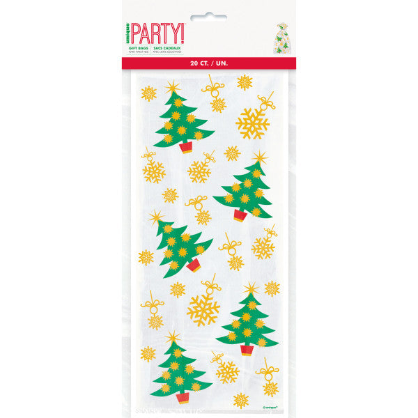 Golden Christmas Cellophane Bags (20 pack)