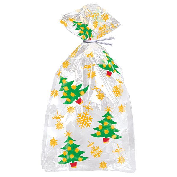 Golden Christmas Cellophane Bags (20 pack)