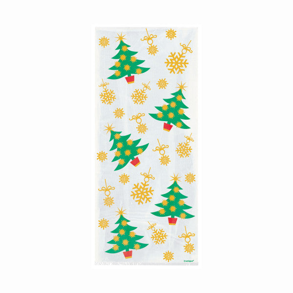 Golden Christmas Cellophane Bags (20 pack)