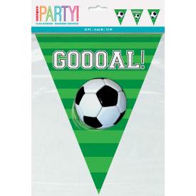 3D Soccer Plastic Flag Banner (12 ft)