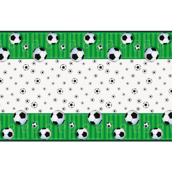 3D Soccer Rectangular Plastic Table Cover (54"x84")