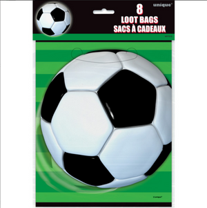 3D Soccer Loot Bags (8 Pack)