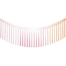 Peach Pink & Light Pink Macrame Tissue Garland - (6 ft )