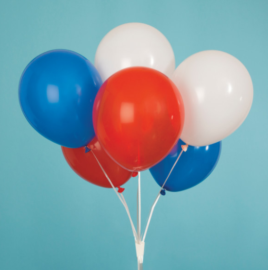 Red White & Blue Assorted 12" Latex Balloons (15 Pack)