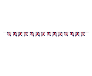 Union Jack Plastic Pennant Banner  (9 ft)