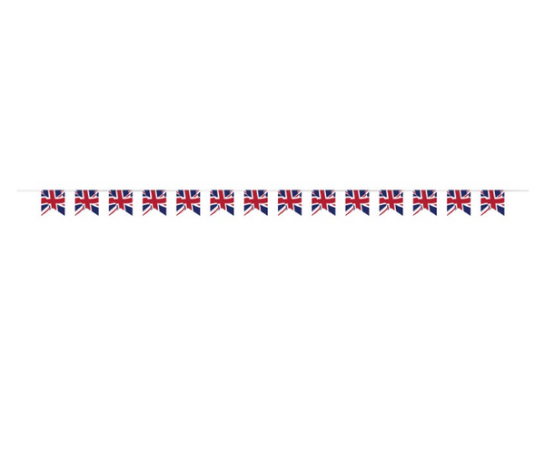 Union Jack Plastic Pennant Banner  (9 ft)