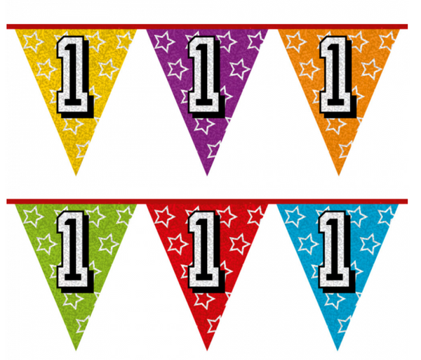 Holographic bunting '1' (8 m)