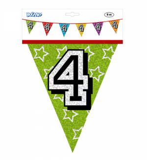 Holographic bunting '4' (8 m)