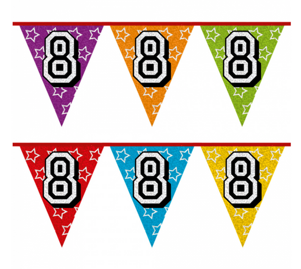 Holographic bunting '8' (8 m)