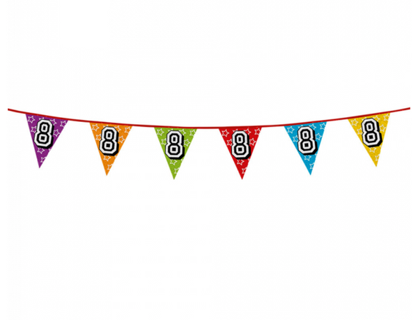 Holographic bunting '8' (8 m)