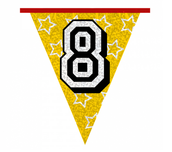 Holographic bunting '8' (8 m)