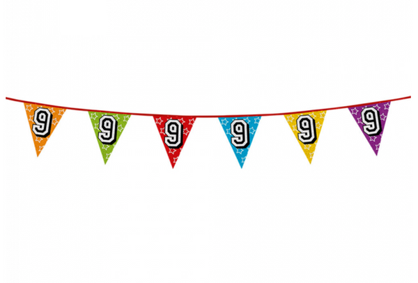 Holographic bunting '9' (8 m)