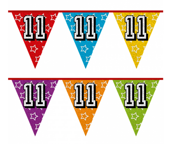 Holographic bunting '11' (8 m)