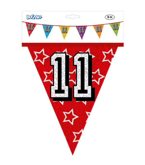 Holographic bunting '11' (8 m)