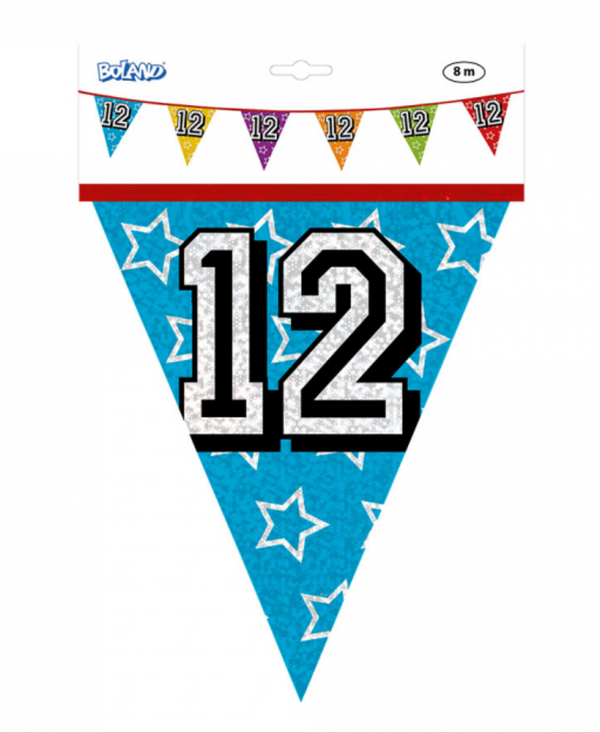 Holographic bunting '12' (8 m)